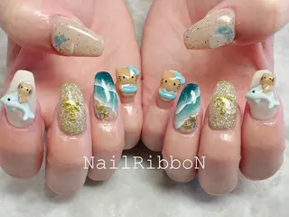 ネイル ネイルリボン 石田のネイルデザイン