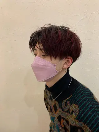 ショート カラー メンズ [渋谷ブリーチ] 玲弥のヘアスタイル