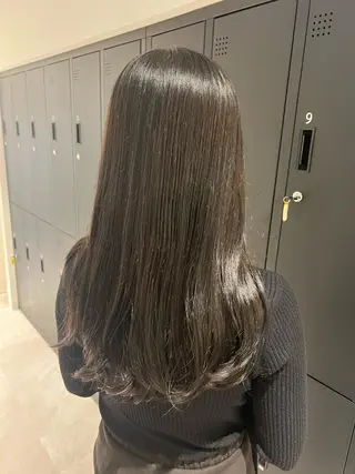 ロング カラー 暗髪カラー🫐パーマ おくだりんかのヘアスタイル