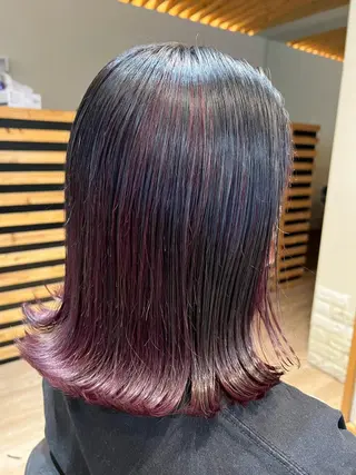 セミロング カラー 関口 友行のヘアスタイル