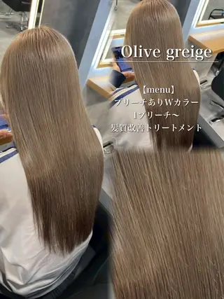 ロング カラー ヘアアレンジ ダメージレスカラー 🩵HIYO🩵のヘアスタイル