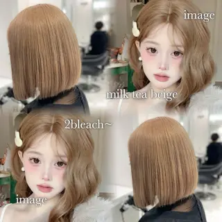 ロング カラー ハイトーン/ダブルカ ラー/RINKA🎀のヘアスタイル