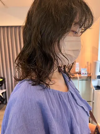 ミディアム パーマ ミディアムパーマ /癖毛パーマのヘアスタイル