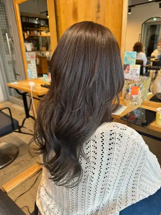 ミディアム カラー レイヤー/髪質改善 渡邉【日吉美容室】のヘアスタイル
