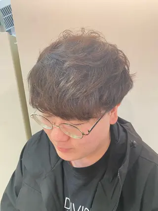 ショート パーマ メンズ パーマ特化/フェザー パーマシャドウ/真生のヘアスタイル