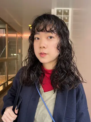 ロング パーマ ボブパーマ/パーマ ウルフパーマのヘアスタイル