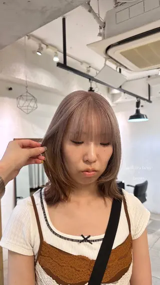 ミディアム カラー Lomalia Rukaのヘアスタイル