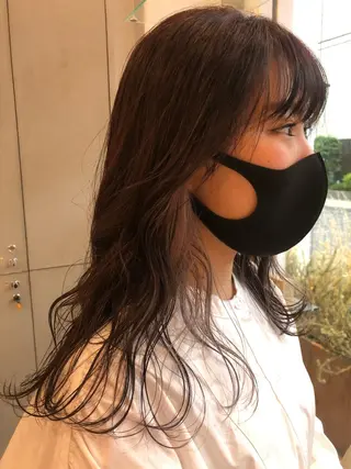 セミロング カラー 古屋 花織のヘアスタイル