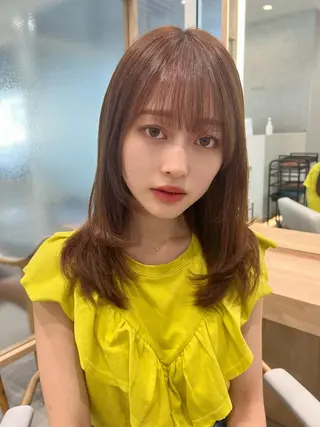 セミロング 顔周り🇰🇷韓国 レイヤー/いづみ💞のヘアスタイル