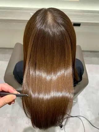 セミロング 縮毛矯正/パーマ EARTH岐阜髙橋のヘアスタイル