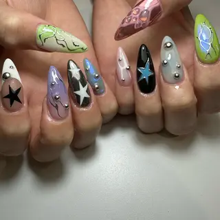 ネイル hair&make EARTH coiffure beaute 龍ケ崎店所属・tomita ayakaのネイルデザイン