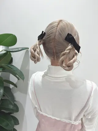 ミディアム ヘアアレンジ マツエクmarry池袋所属・マツエクモデル無料 marry 池袋秦のマツエク・マツパデザイン