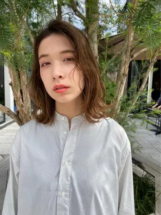ミディアム カラー 🌸 SAKURA🌸のヘアスタイル