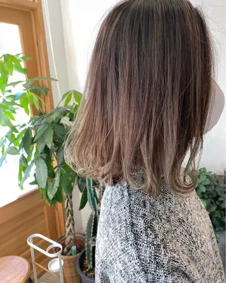 ミディアム カラー パーマ OVER→三軒茶屋 /縮毛矯正・髪質改善のヘアスタイル