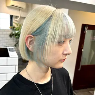 ショート カラー 🌈艶ハイトーン🌈 心を込めます🤝涼介のヘアスタイル