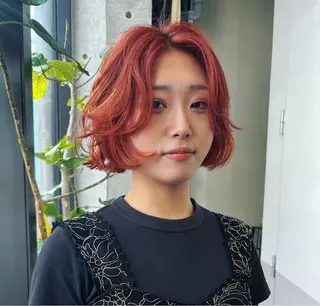 ショート カラー レイヤーカット カシマハヤトのヘアスタイル