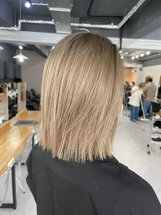 セミロング カラー Reb_keiji 👑小倉圭司のヘアスタイル