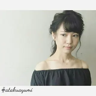 セミロング ヘアアレンジ ⭐️ アユミ⭐️のヘアスタイル