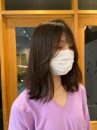 セミロング なかむら ゆきのヘアスタイル