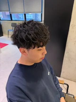 ショート カラー パーマ メンズ [無料カットモデル] 田野　将汰のヘアスタイル