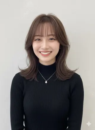 ミディアム カラー 名古屋／似合わせ カット／カラー🫧のヘアスタイル