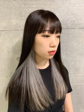 セミロング カラー THE./ブリーチ 透感カラー/髪質改善のヘアスタイル