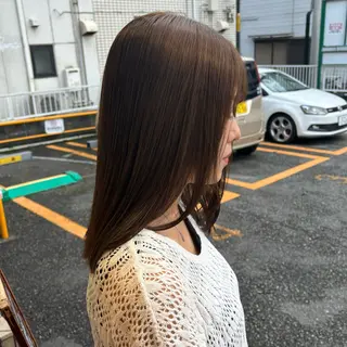 ミディアム 🎀ハイトーン/ 艶カラー/夕月🎀のヘアスタイル