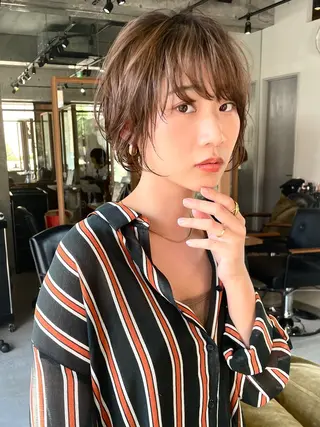 ショート カラー FERIA池田 田岡啓佑のヘアスタイル