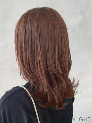 セミロング ユアサ ジュンキのヘアスタイル