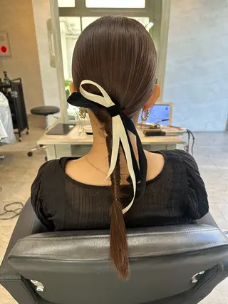 ロング ヘアアレンジ 女性に人気♪ はやしほのかのヘアスタイル