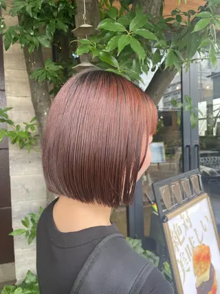 ショート カラー 梨子🐣艶カラー🌈 ダメージレス💖のヘアスタイル