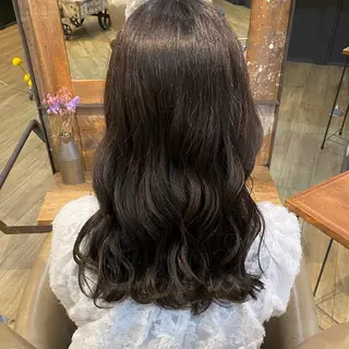 ミディアム ツヤ感/透明感カラー /蟹江/harunaのヘアスタイル