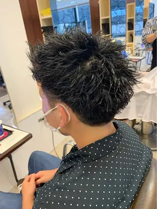 ショート メンズパーマ/難波/ 心斎橋　室園亮佑のヘアスタイル