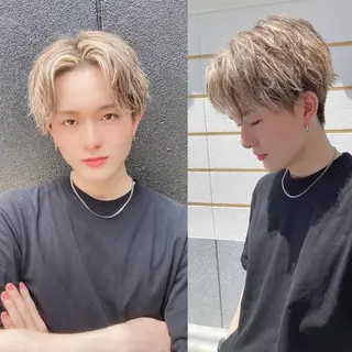 ショート カラー メンズ 曲がる縮毛矯正 髪質改善/西尾 幸樹のヘアスタイル