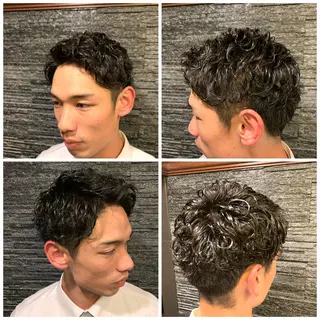 ショート パーマ 高橋 大輔のヘアスタイル
