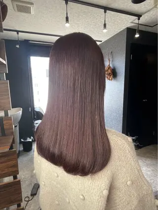 セミロング カラー bAteAu所属・💎透明感カラー💎 本田 天音のヘアスタイル