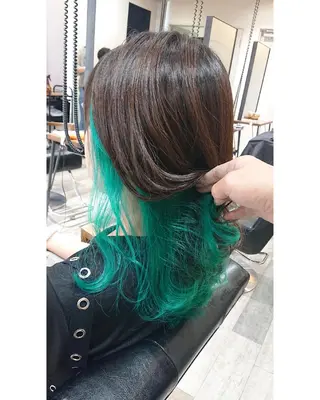 セミロング カラー ACROあべの店所属・艶カラー/インナー /グラデ/大西小百合のヘアスタイル