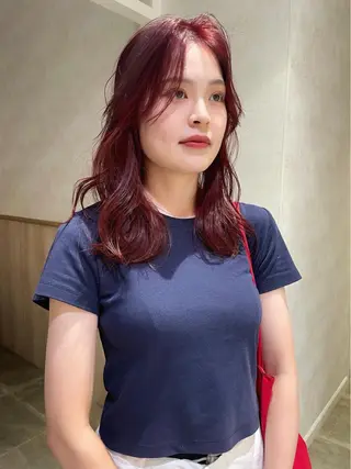 セミロング カラー haru/レイヤー/ ウルフのヘアスタイル