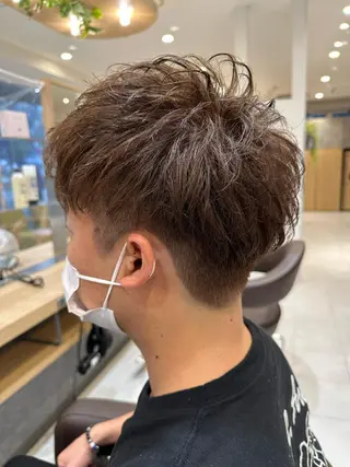 ショート パーマ メンズ 💈メンズ特化 美容師サキ💈のヘアスタイル