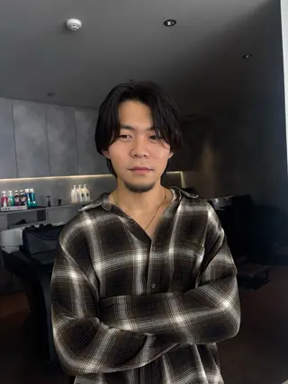 ミディアム パーマ メンズ fifth 庄子愛彩のヘアスタイル