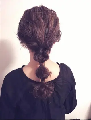 カラー ヘアアレンジ リルウヘアー 天王寺のヘアスタイル
