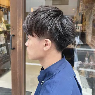 ショート メンズ ✨ミニモ限定価格◎ ブリーチ無しカラーのヘアスタイル