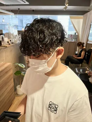 ショート パーマ メンズ メンズ特化美容師 熊田 鼓汰郎のヘアスタイル