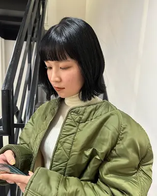 ミディアム nao/福岡美容室 パーマ/ボブパーマのヘアスタイル