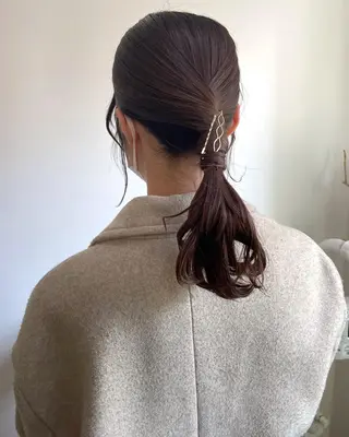 セミロング ヘアアレンジ silo所属・silo MOKA 顔周りカット🦦のヘアスタイル