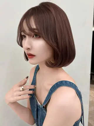 ミディアム ロンドガーネット /髪質改善/レイヤーのヘアスタイル