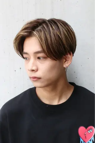 ショート メンズ ダウンパーマ韓国ヘア 片岡駿のヘアスタイル