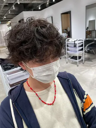 ショート カラー パーマ ヘアアレンジ メンズ パーソナルカラー合わ せたカラー🤍なつみのヘアスタイル