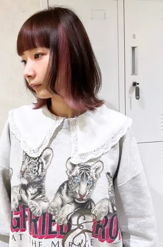 ミディアム カラー morrow by suntown所属・💙AKANE ハイトーン特化💙のヘアスタイル