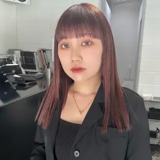 セミロング カラー 🎀ツヤ髪韓国網紅 ヘアミカ🎀のヘアスタイル
